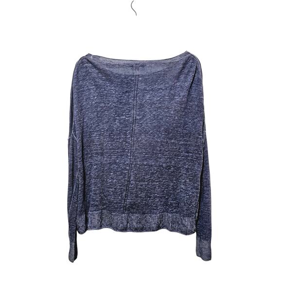 J. Crew 100% Linen Top Women's Size L Purple Boxy Coastal Beach - Picture 3 of 7